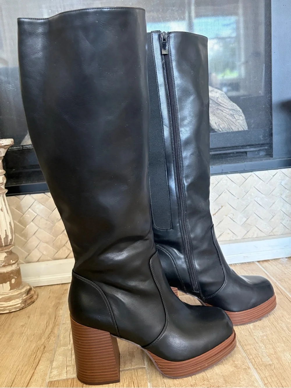 Torrid Black Platform Knee Boot - Wide Calf